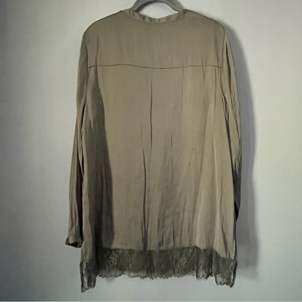 Chico's Hidden Half Button Polyester Lace Blouse … - image 2